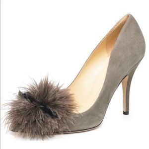 kate spade linette dark grey/suede heels